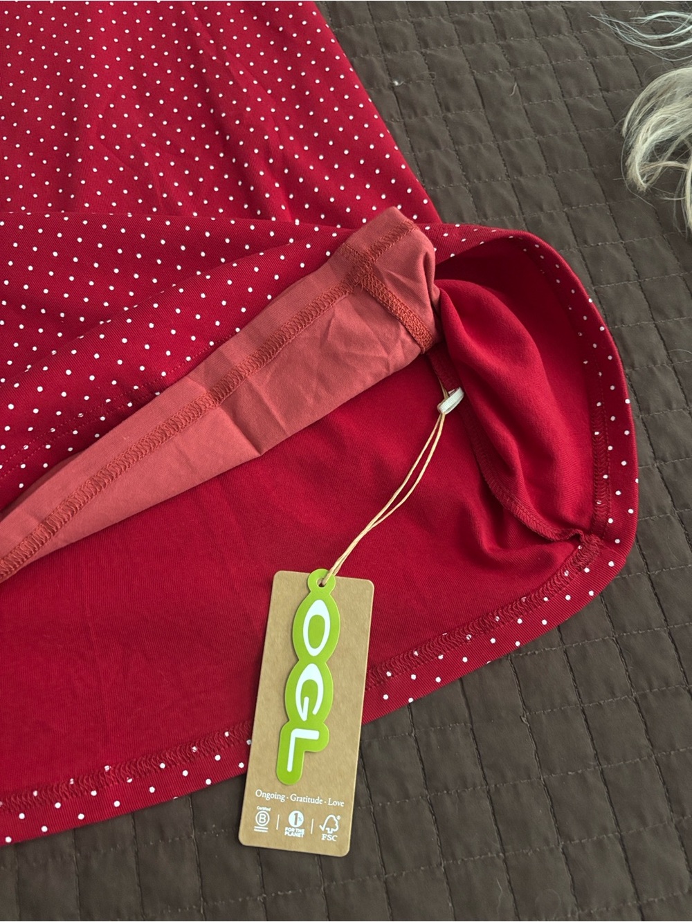 OGL Red Polka A-Line Skirt - Picture 4 of 4